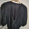 Gilet cardigan manches bouffantes décolleté col V taille36