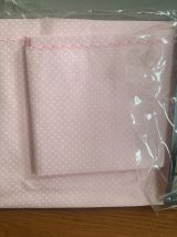 Drap Percale Lysdrap vintage rose pâle à plumetis blanc – li