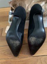 Escarpins Charlet daim noir vintage 60 – taille 38