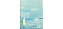 Les parasols.  huile sur carton toilé