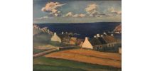 Bord de mer en Bretagne  Huile sur carton Morisot