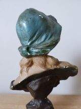 Buste de jeune femme Art Nouveau 1900