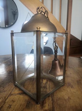 Lanterne suspension en laiton