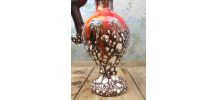 Grand vase en céramique émaillée (style Vallauris)