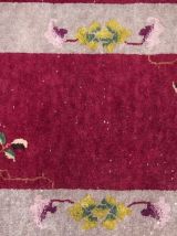 Tapis ancien Chinois Art Deco fait main, 1B700
