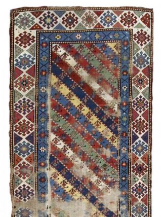 Tapis ancien Caucasien Gendje fait main, 1B717