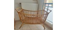 Berceau rotin Vintage