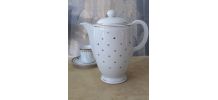 Verseuse/cafetiere dorée, Luneville KG modèle.Sylvie