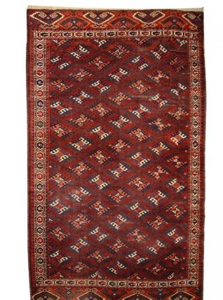 Tapis ancien Turkmène Yomud fait main, 1C310