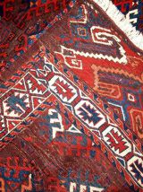 Tapis ancien Turkmène Yomud fait main, 1C310
