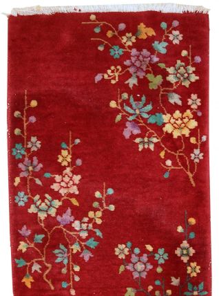 Tapis ancien Chinois Art Deco fait main, 1C330