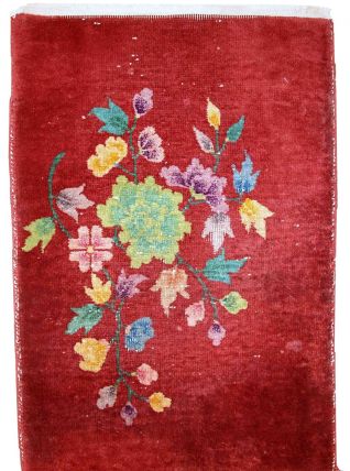 Tapis ancien Chinois Art Deco fait main, 1C331