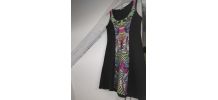 Robe noire imprimés arty graphique  femme taille 38