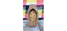 Ancien moule à beurre en bois sculpté (Art populaire)