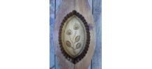 Ancien moule à beurre en bois sculpté (Art populaire)