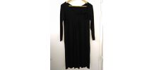 Robe pull noire manches longues décolleté plissé taille36/38