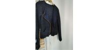 Veste Gilet cardigan décolleté biker perfecto femme taille36