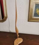 Jolie statuette en bois OISEAU vintage 54 cm