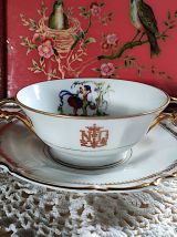 Superbe grande tasse à chocolat pocelaine Bernardaud Limoges