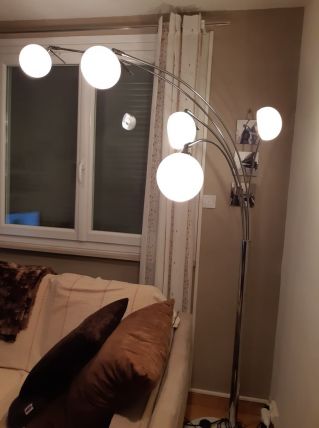 Lampadaire design blanc