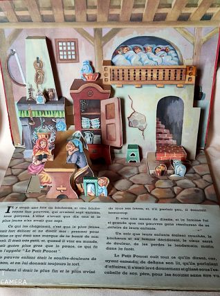 Le petit poucet - Livre à système relief  1950 Ed. LUCOS