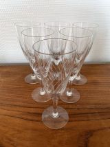Set de 6 Flûtes à champagne en verre gravé 10 cl