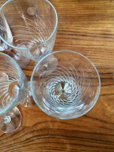 Set de 6 Flûtes à champagne en verre gravé 10 cl