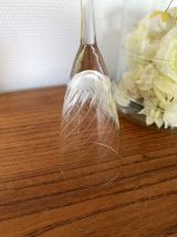 Set de 6 Flûtes à champagne en verre gravé 10 cl
