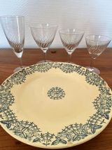 Set de 4 Flûtes à champagne en verre gravé 10 cl