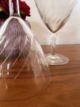 Set de 2 verres à eau en verre gravé 14 cl