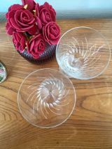 Set de 2 verres à eau en verre gravé 14 cl