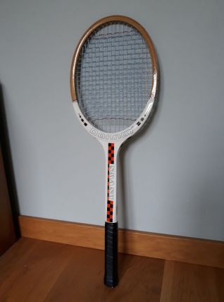Raquette de tennis Donnay en bois et housse Lafuma