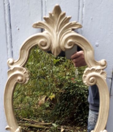 miroir argenté en bois