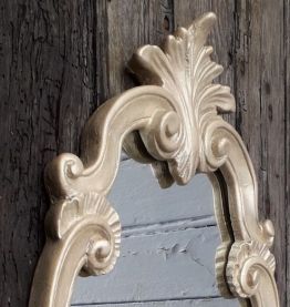 miroir argenté en bois