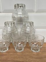 6 verres vintage sérigraphiés 