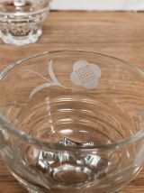 6 verres vintage sérigraphiés 