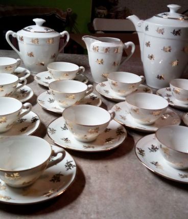 Ancien service à café porcelaine CB Cie