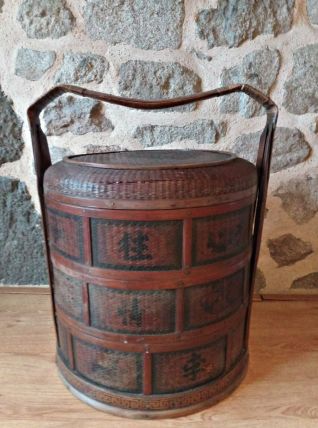 Grand panier chinois, authentique 19e