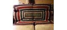 PLAID ANCIEN MULTICOLORE EN LAINE