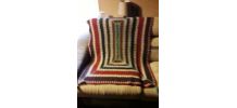 PLAID ANCIEN MULTICOLORE EN LAINE