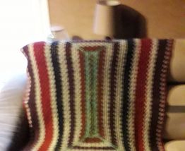 PLAID ANCIEN MULTICOLORE EN LAINE