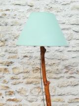 Lampadaire en bois d'olivier 