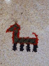 Tapis vintage Persan Gabbeh fait main, 1C344