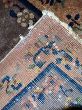 Tapis ancien Chinois Art Deco fait main, 1C354