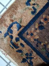 Tapis ancien Chinois Art Deco fait main, 1C354