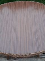 table basse en osire rotin et formica