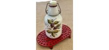 Bouteille céramique avec bouchon vintage 