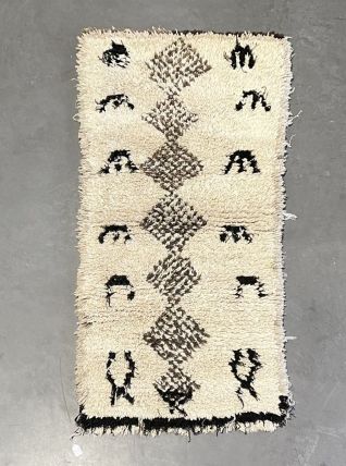 Tapis berbere marocain beni ourain 70x160cm