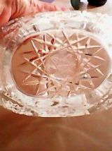 Panier/Corbeille en cristal taillé