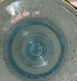 Bougeoir en verre soufflé - signé Biot